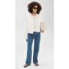 image:imageVince Womens Rib Elbow Sleeve HenleyOffwhite