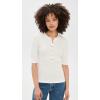 image:imageVince Womens Rib Elbow Sleeve HenleyOffwhite