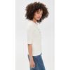 image:imageVince Womens Rib Elbow Sleeve HenleyOffwhite