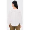 image:imageVince Womens Shirred Long Sleeve TopOptic White