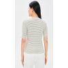 image:imageVince Womens Striped Elbow Sleeve CrewTapenade Combo
