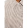 image:imageVince Womens Ticking Stripe Cap SLV BlouseTaupe Wood
