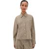 image:imageVince Womens Cropped Button Down ShirtLt Wheatstone Check