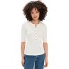 image:imageVince Womens Rib Elbow Sleeve HenleyOffwhite