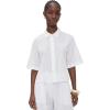 image:imageVince Womens Scallop Detail Short Sleeve ShirtOptic White