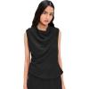 image:imageVince Womens Shadow Grid Cowl Neck TopBlack