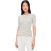 image:imageVince Womens Striped Elbow Sleeve CrewTapenade Combo