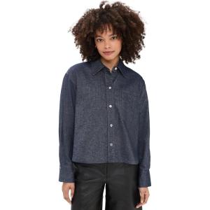 image:imageVince Womens Cropped Button Down ShirtIndigo