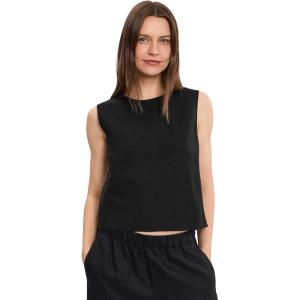 image:imageVince Womens Linen Crew Neck ShellBlack