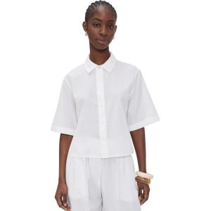 image:imageVince Womens Scallop Detail Short Sleeve ShirtOptic White