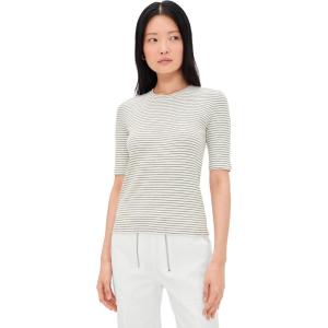 image:imageVince Womens Striped Elbow Sleeve CrewTapenade Combo