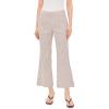 image:imageVince Womens Ticking Striped Crop Flare TrouserTaupe Wood