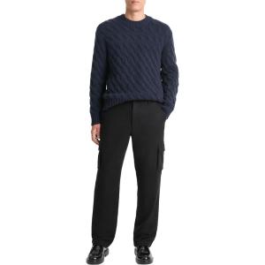 image:imageVince Mens Cable Wave LS CrewCoastal