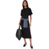 image:imageVince Womens Short Sleeve Side Rouche DressBlack