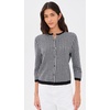 image:imageVince Womens Gingham CardiganBlack  Off White