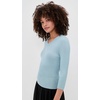 image:imageVince Womens Solid High V Neck Long Sleeve PulloverClearwater