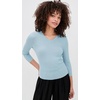 image:imageVince Womens Solid High V Neck Long Sleeve PulloverClearwater