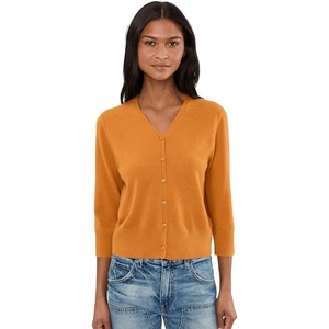 image:imageVince Elbow Sleeve VNeck CardiClementine