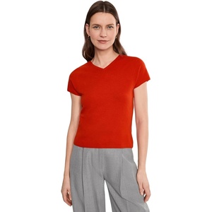 image:imageVince High VNeck Short SleevePoppy