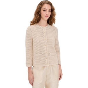 image:imageVince Womens Crochet Cardi JacketNatural