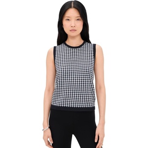 image:imageVince Womens Gingham TankBlack  Off White