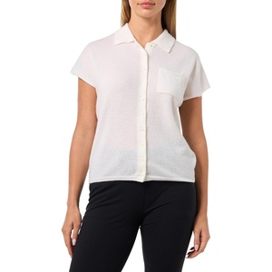 image:imageVince Womens Short Sleeve Button PoloOffwhite