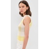 image:imageVince Womens Plaid Crew Neck Shell TankDandelion Combo