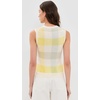 image:imageVince Womens Plaid Crew Neck Shell TankDandelion Combo