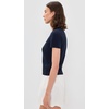 image:imageVince Womens Texture Short Sleeve Crew PulloverNavy