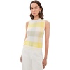 image:imageVince Womens Plaid Crew Neck Shell TankDandelion Combo