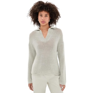 image:imageVince Womens Coated Cotton Cord PoloBeach Stone