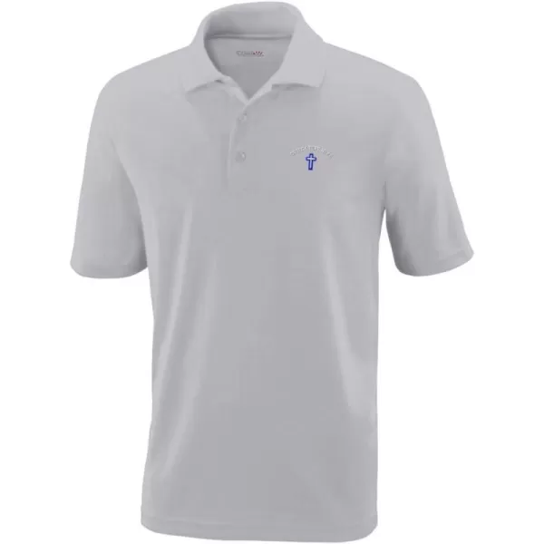 Custom Performance Golf Tees Blue Chaplain Cross Embroidery Polyester