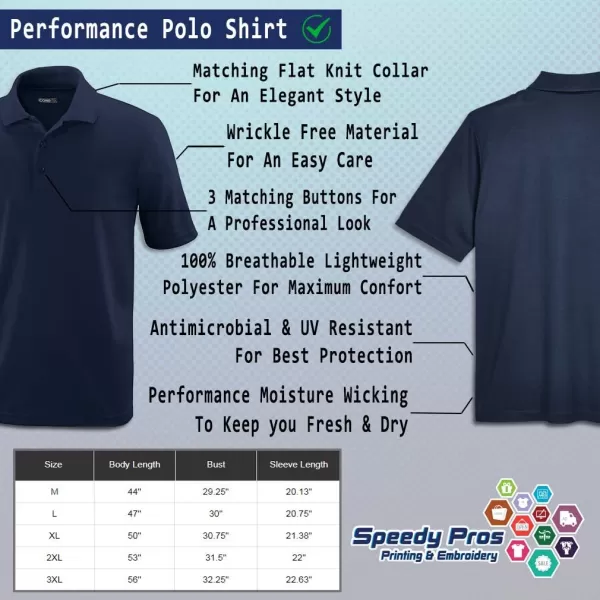 Custom Polo Performance Shirt Pool Balls Embroidery Design Polyester Golf Shirt
