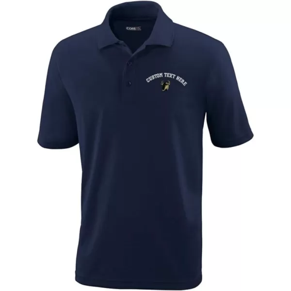 Custom Polo Performance Shirt Wildebeest Embroidery Design Polyester Golf Shirt