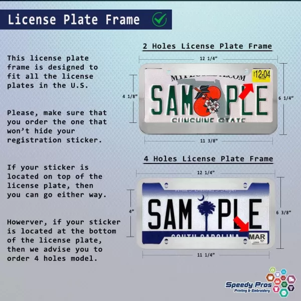 My Other Ride is A Horse Style 2 Zinc Metal License Plate Frame Car Auto Tag Holder - Chrome 4 Holes