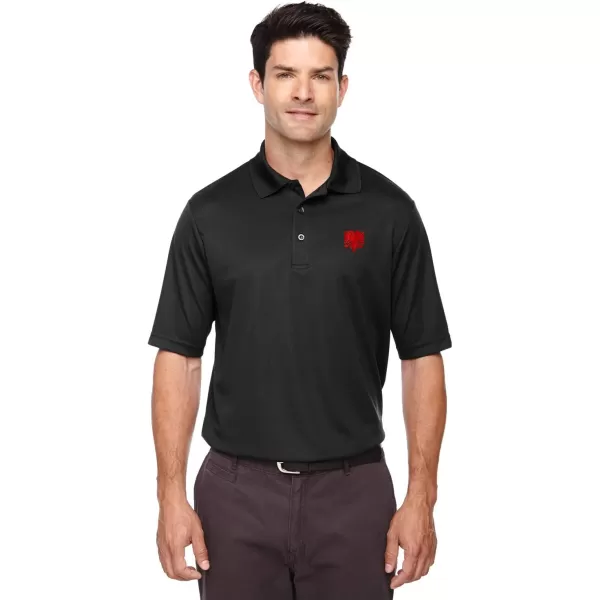Polo Performance Shirt Albanian Eagle Embroidery Design Polyester Golf Shirt for Men Black Large Design Only
