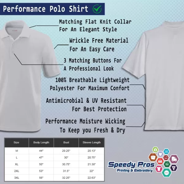 Speedy Pros Performance Golf Tees Poland Polska Seal Flag Embroidery Polyester