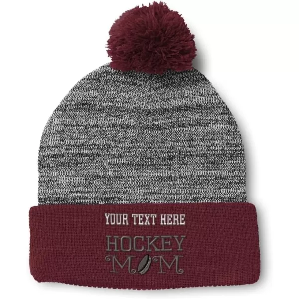 Heather Gray Burgundy Personalized Text Here