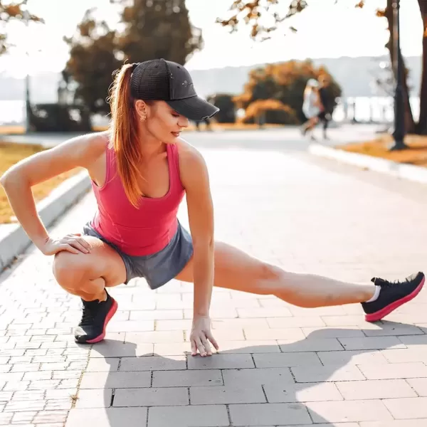 imageSpeedy Pros Womens Ponytail Cap Barbell Weightlifting Olympics Sports Event Distressed Trucker HatsBlack Grey
