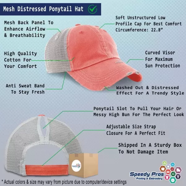 imageCustom Womens Ponytail Cap Firefighter Logo Silver Embroidery CottonCoral Personalized Text Here