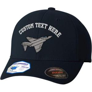 imageCustom Flexfit Hats for Men ampamp Women F4 Phantom Silver Embroidery Airplane Polyester Dad Hat Baseball CapDark Navy Personalized Text Here