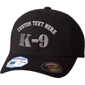 imageCustom Flexfit Hats for Men ampamp Women K9 Silver Logo Embroidery Letters Polyester Dad Hat Baseball CapBlack Personalized Text Here