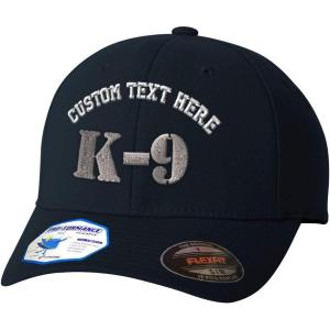 imageCustom Flexfit Hats for Men ampamp Women K9 Silver Logo Embroidery Letters Polyester Dad Hat Baseball CapDark Navy Personalized Text Here