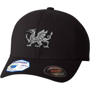 imageCustom Flexfit Hats for Men ampamp Women White Welsh Dragon Embroidery Flags Polyester Dad Hat Baseball CapBlack Design Only