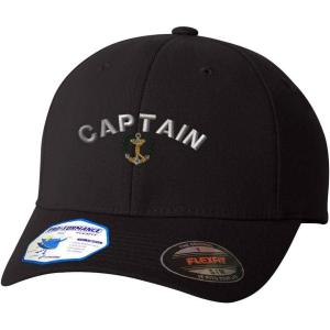 imageFlexfit Hats for Men ampamp Women Captain Anchor Sailing Embroidery Dad Baseball CapBlack