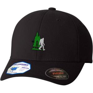imageFlexfit Hats for Men ampamp Women Disc Golf Tree and Yeti Embroidery PolyesterBlack