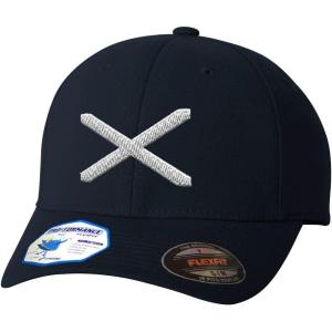 imageScotland Flag Cross Flexfit Adult ProFormance Branded Hat Dark Navy LargeXLarge
