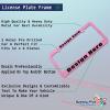 imageCustom License Plate Frame Custom Personalized Text Funny Metal Cute Car Accessories License Plate Holder Chrome 2 Holes 1 FrameSoft Pink 2 Holes