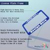 imageCustom License Plate Frame Custom Personalized Text Funny Metal Cute Car Accessories License Plate Holder Chrome 2 Holes Set of 2Blue 2 Holes