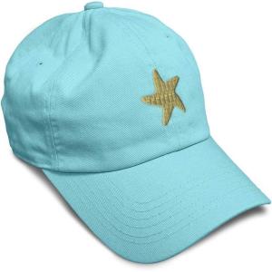 imageCustom Soft Baseball Cap Gold Starfish Embroidery Ocean and Twill Cotton Dad Hats for Men WomenMint Design Only